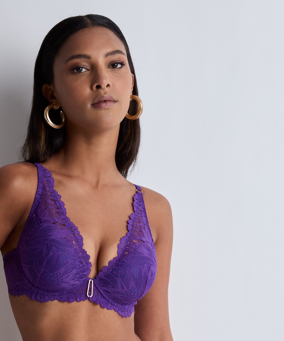 Flowermania Soutien-gorge Plunge foulard Poison Purple