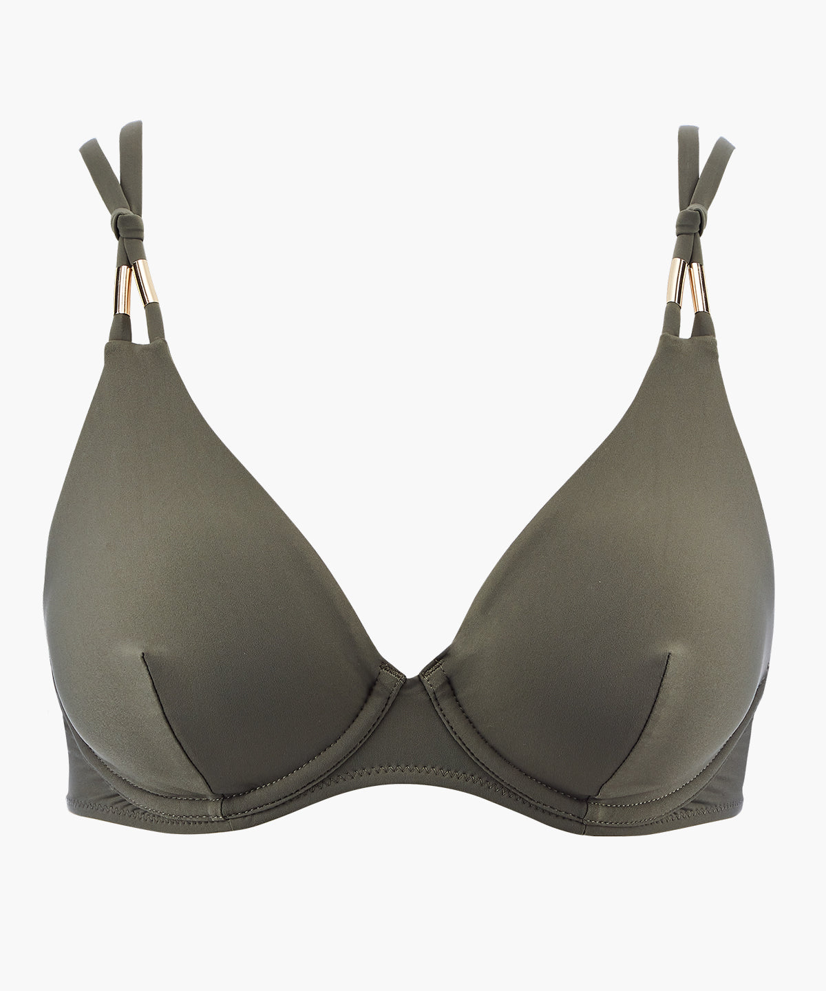 Beach Escape Haut de maillot de bain Triangle avec armatures Kaki