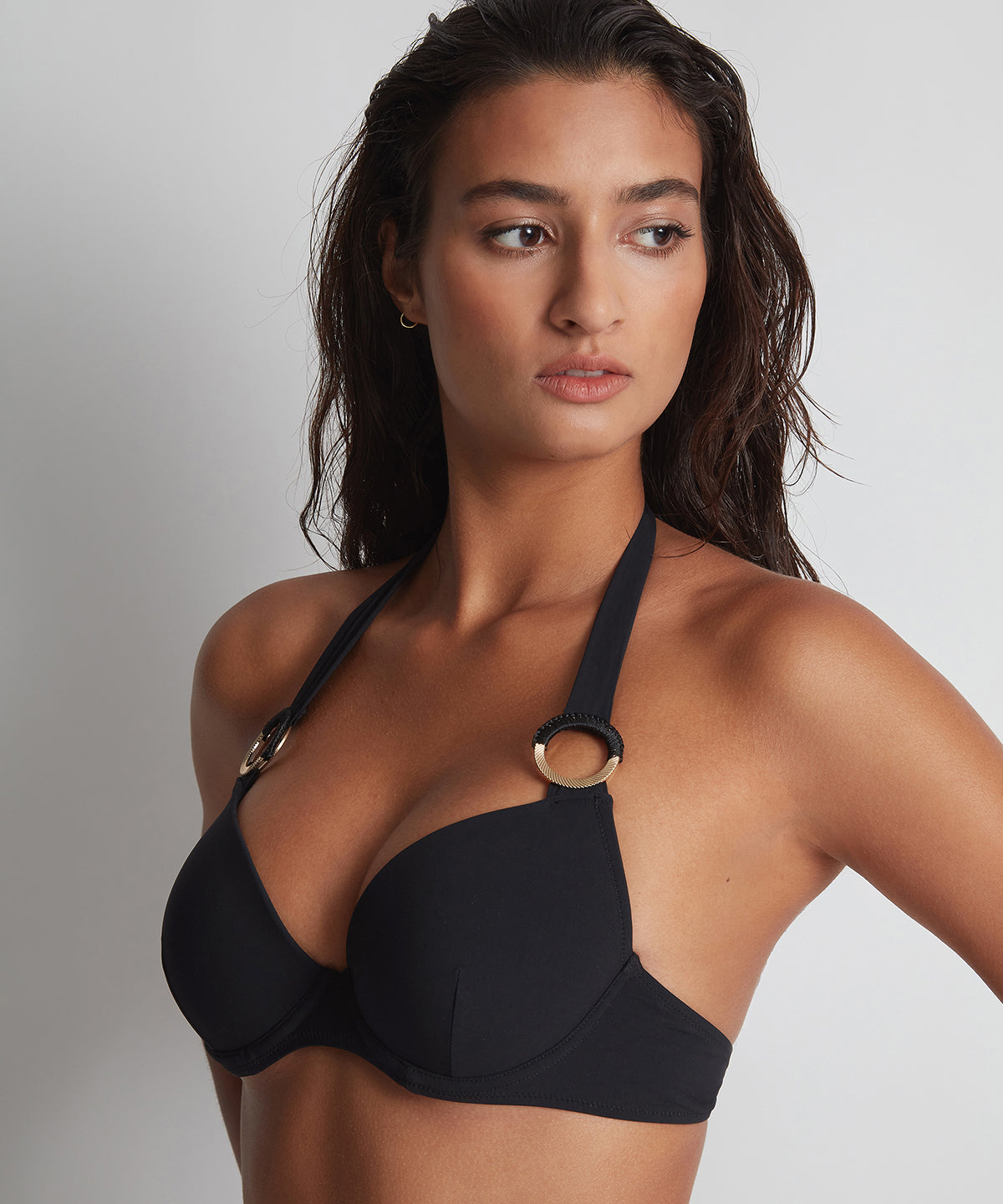 Secret Cove Haut de maillot de bain Push-up coques Noir