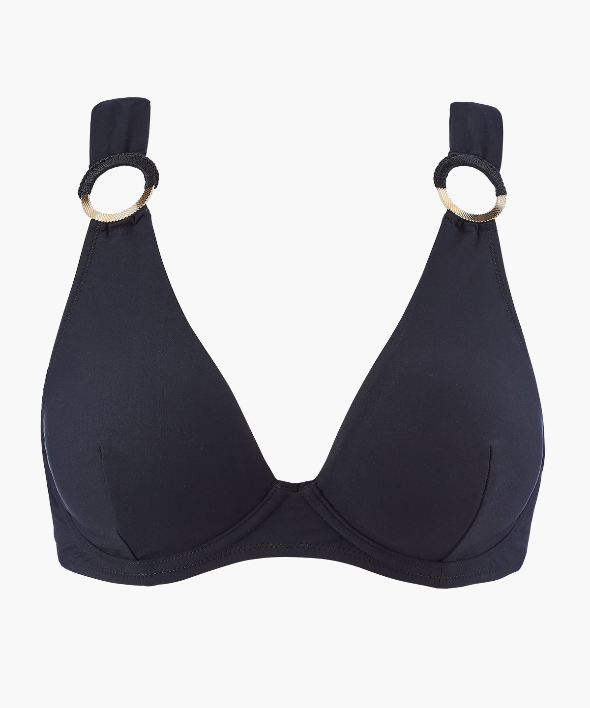 Secret Cove Haut de maillot de bain Triangle avec armatures Noir
