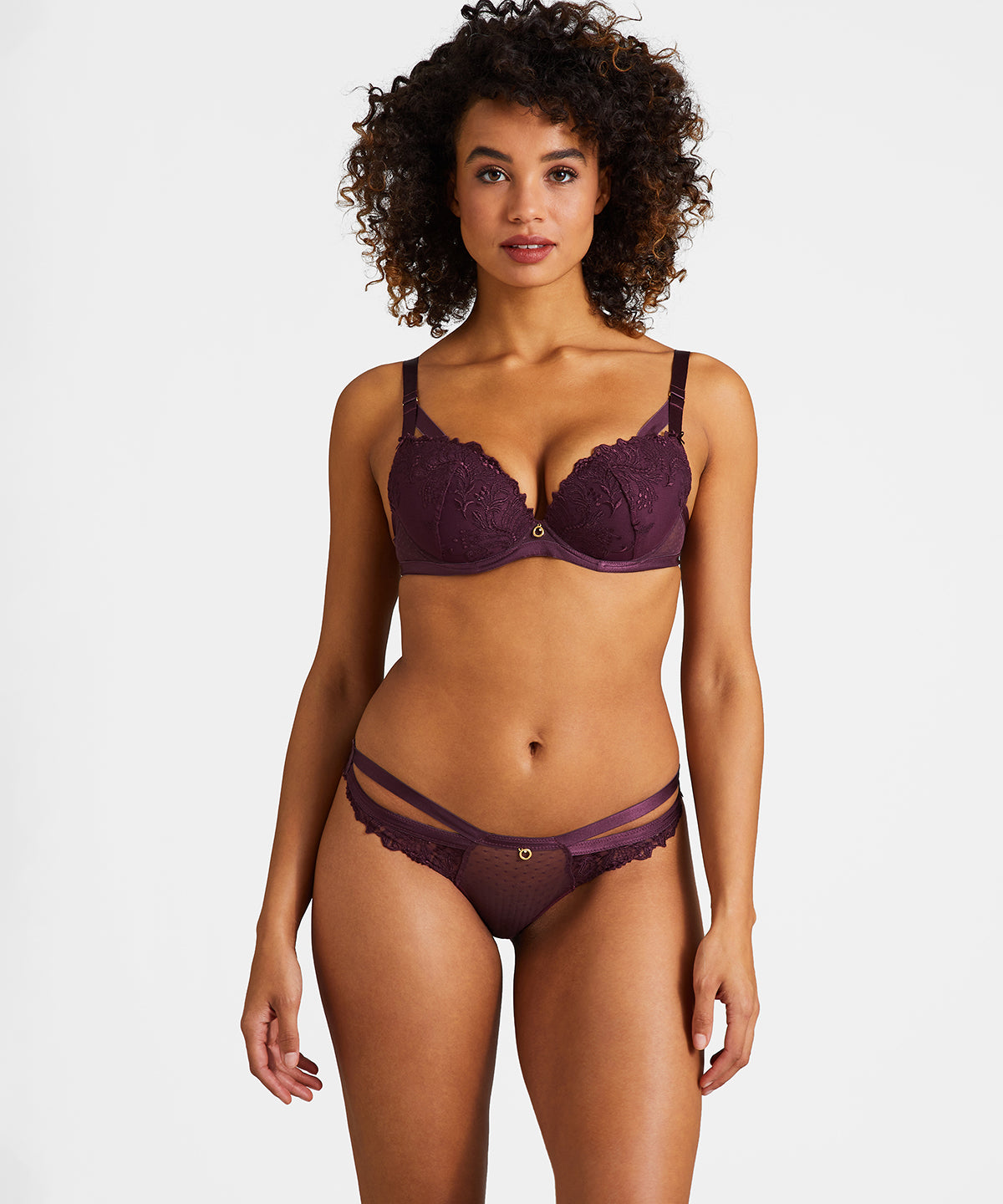 Femme Passion Soutien-gorge Push-up coques Wineberry