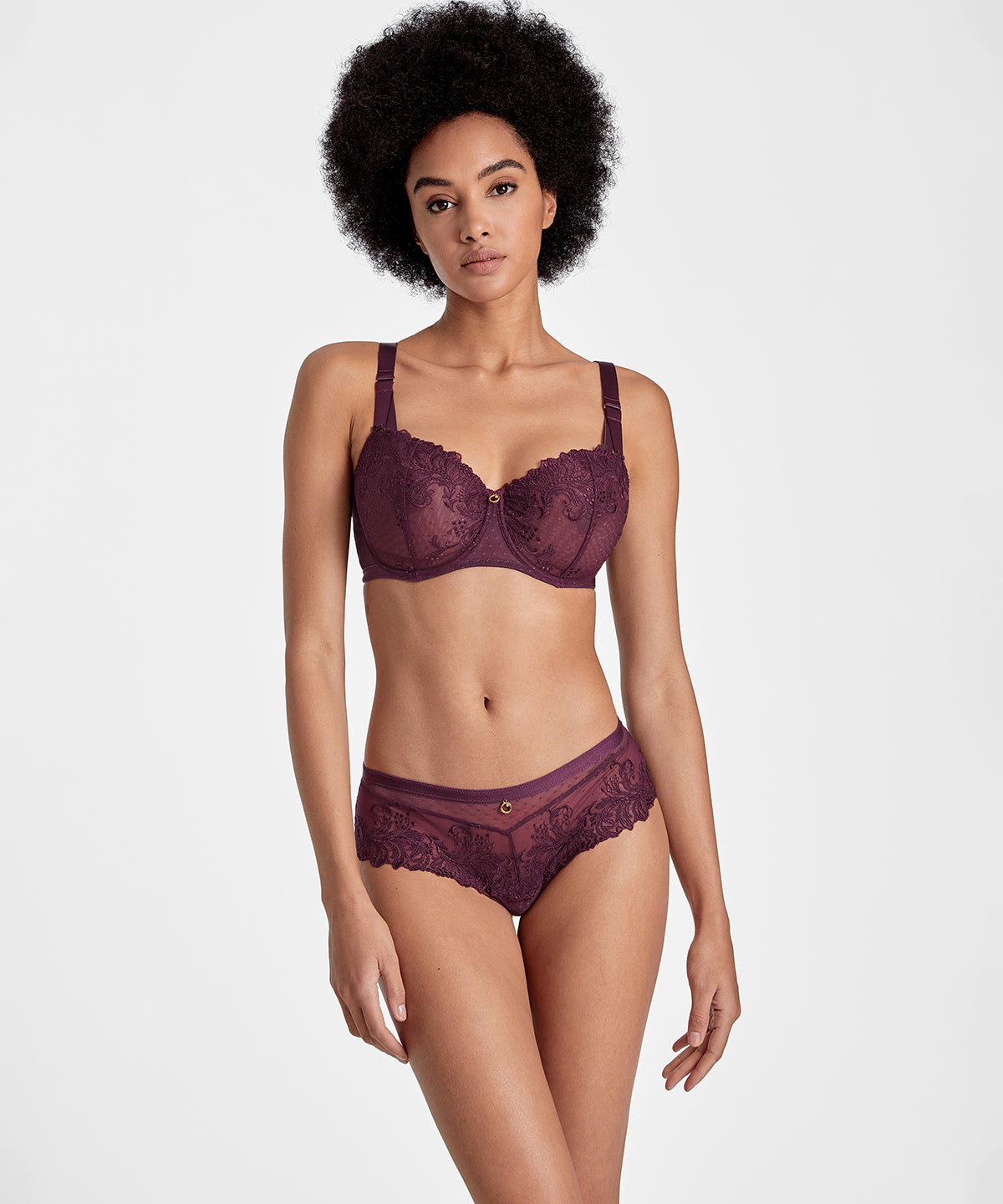 Femme Passion Soutien-gorge Corbeille confort Wineberry