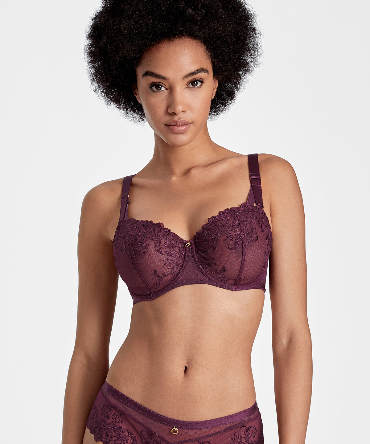 Femme Passion Soutien-gorge Corbeille confort Wineberry