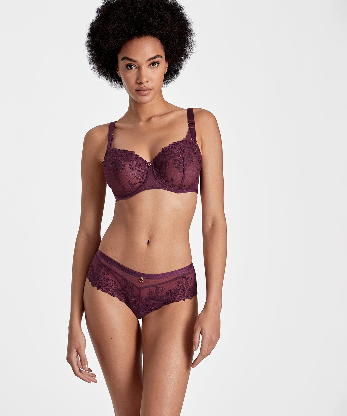 Femme Passion Soutien-gorge Corbeille confort Wineberry