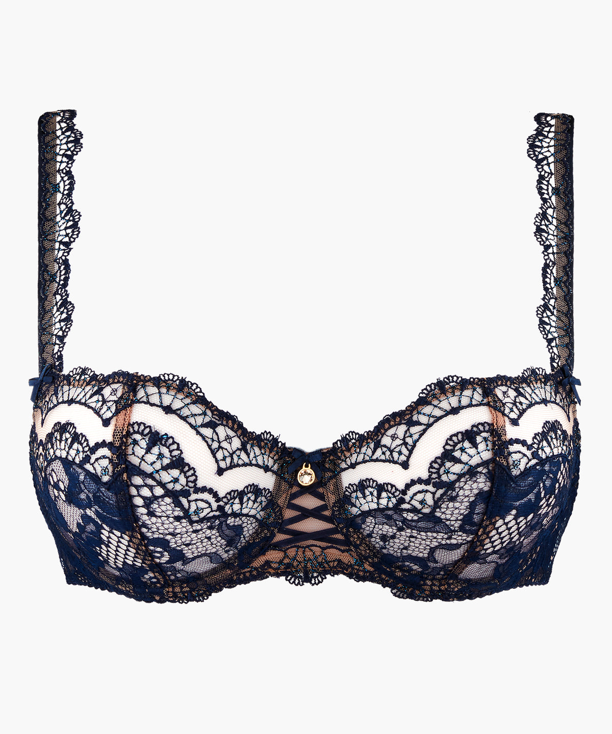 Soleil Nocturne Soutien-gorge Corbeille Bleu Crépuscule