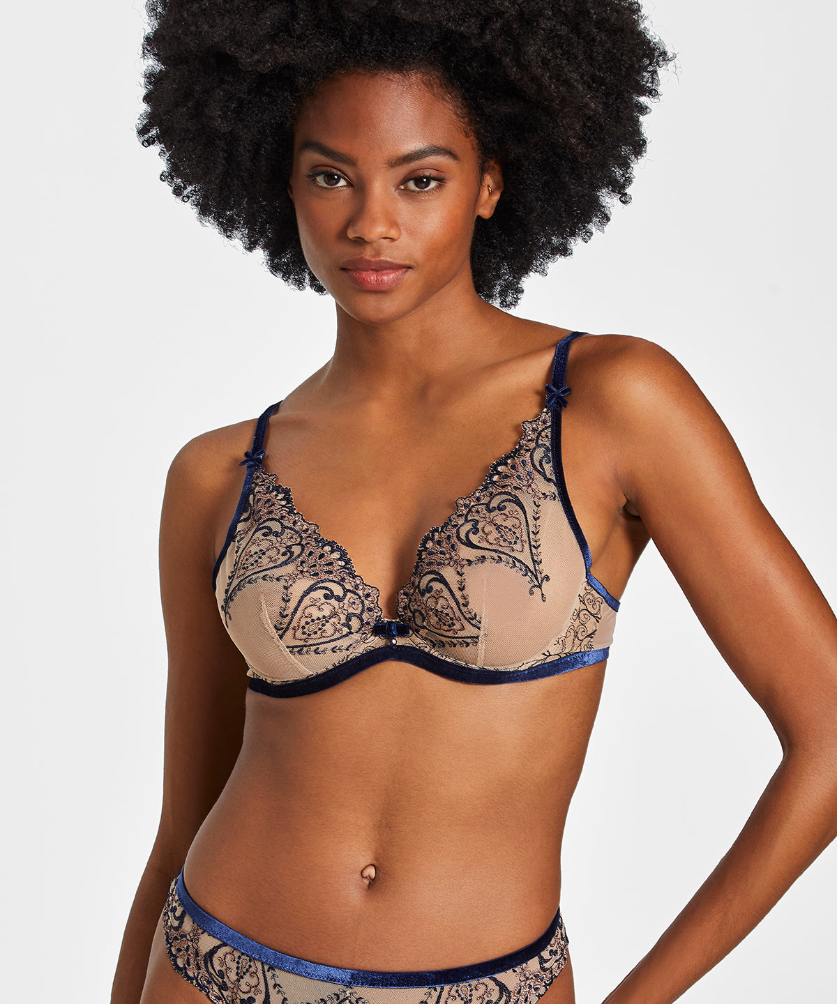 Coeurs Enlacés Soutien-gorge Triangle avec armatures Nightfall