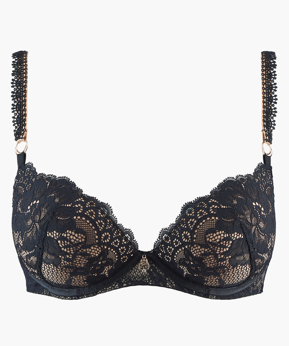 Night Bird Soutien-gorge Push-up coques Black queen
