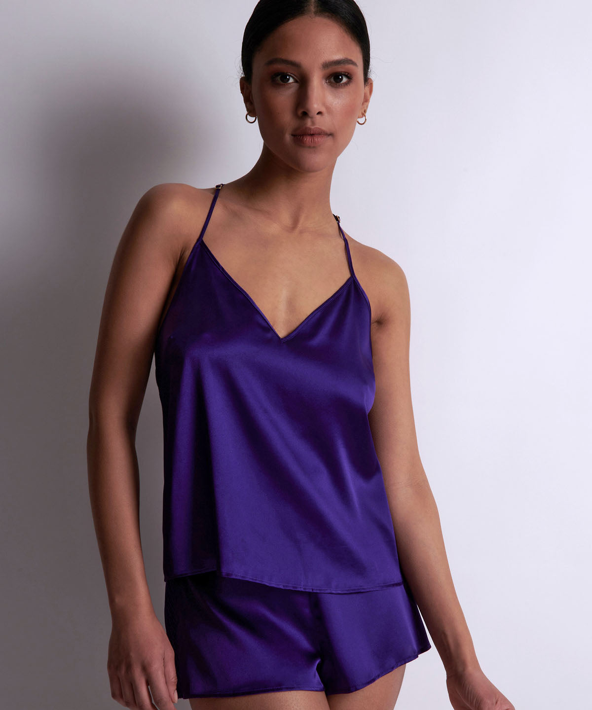 Silk Desire Top à fines bretelles Ultraviolet