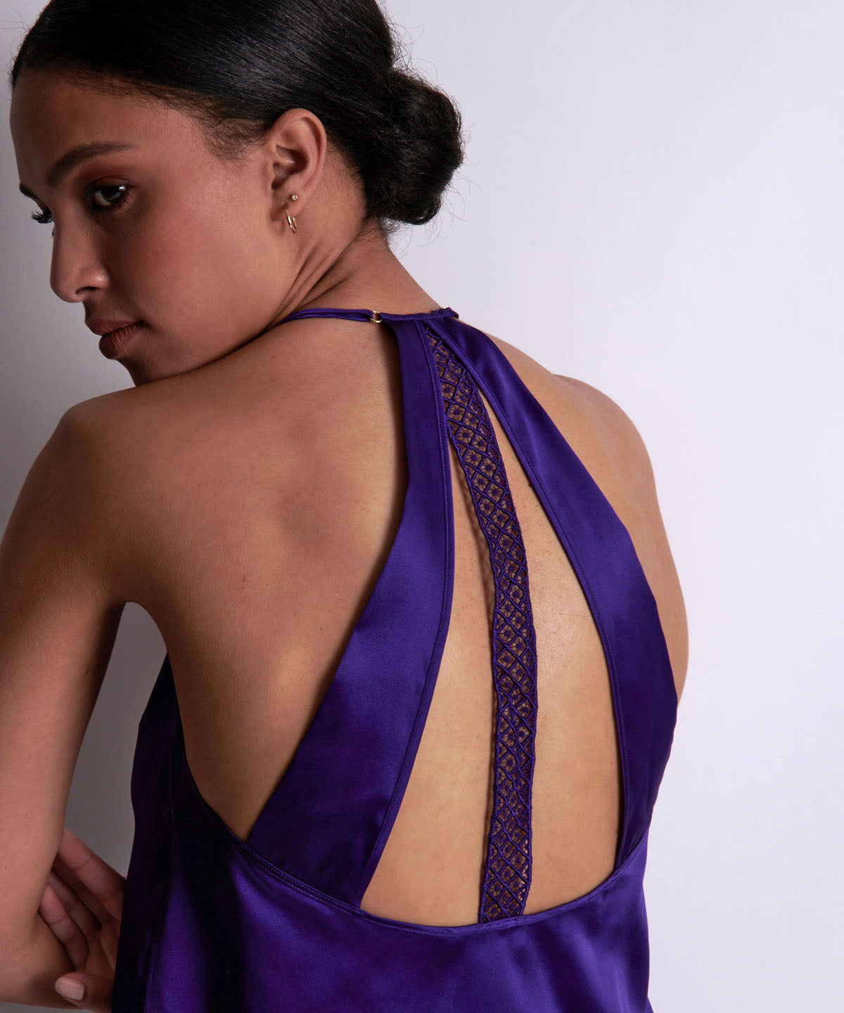 Silk Desire Top à fines bretelles Ultraviolet